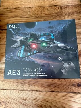 DMES AE3 Interstellar Fighter Drone - Black with Teal Accents